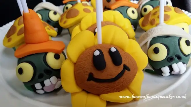 Plants v Zombies Cake Pops