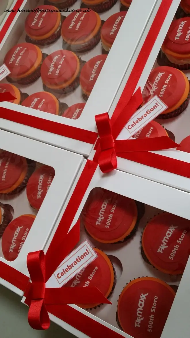 Celebration cupcakes for TKMaxx 500th Store at Cramlington