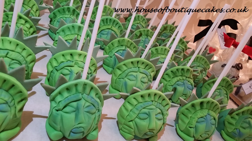 Kiehl's Statue of Liberty Cake Pops